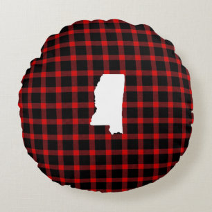 Mississippi Weihnachtsflanell Rundkissen Rundes Kissen