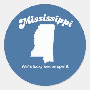 Mississippi - Zauber es T - Shirt Runder Aufkleber