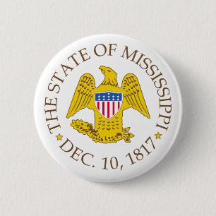 Mississippi-Zeichen Button