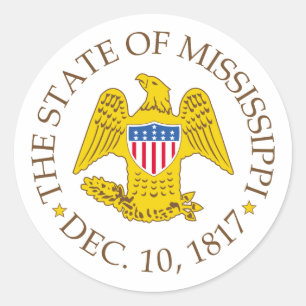 Mississippi-Zeichen Runder Aufkleber