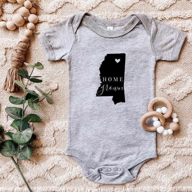 Mississippi Zuhause Grown Staat T-Shirt Baby Strampler (Von Creator hochgeladen)