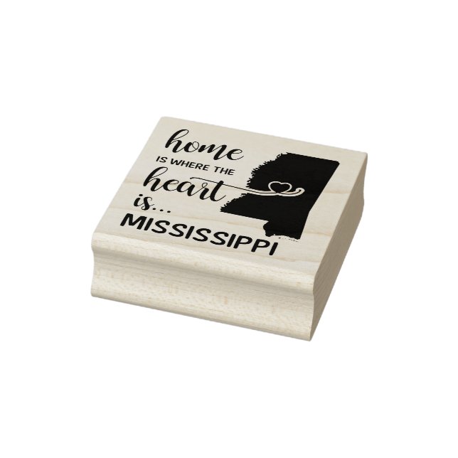 Mississippi Zuhause ist das Herz Gummistempel (Stempel)