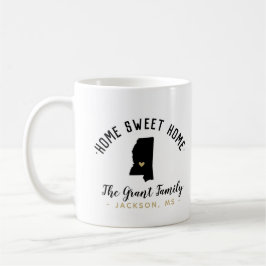 Mississippi Zuhause Sweet Zuhause Family Monogram Kaffeetasse