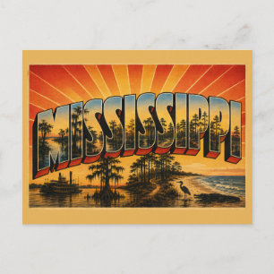 Mississippi-Zypressensümpfe Kiefernwälder Fluss Ku Postkarte