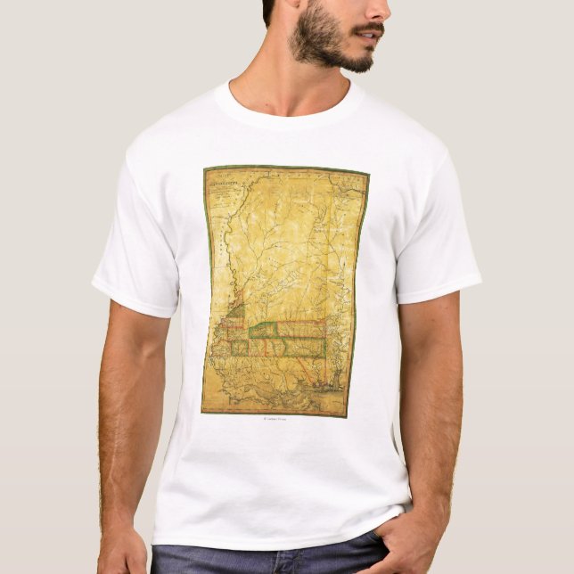 MississippiPanoramic MapMississippi T-Shirt (Vorderseite)