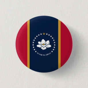 Mississippische Flagge, Flagge von Mississippi Button