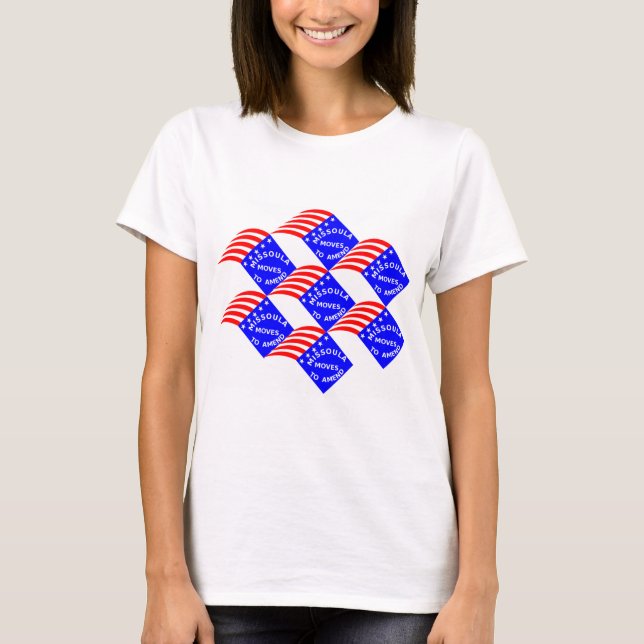 Missoula bewegt sich, um Logo background.png zu T-Shirt (Vorderseite)