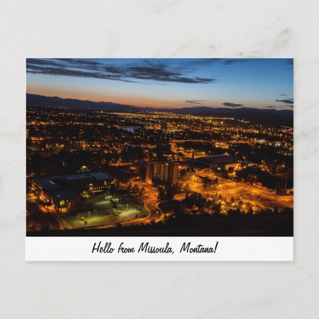 Missoula, Montana Postkarte (Vorderseite)