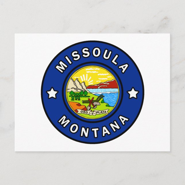 Missoula Montana Postkarte (Vorderseite)