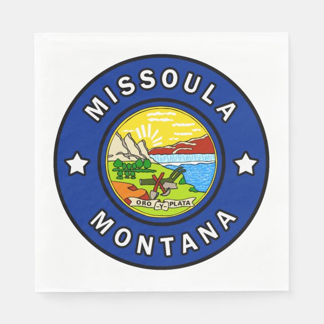 Missoula Montana Serviette (Vorderseite)