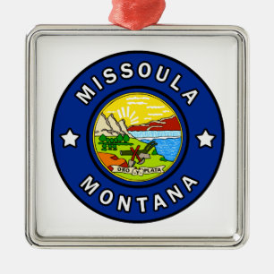 Missoula Montana Silbernes Ornament
