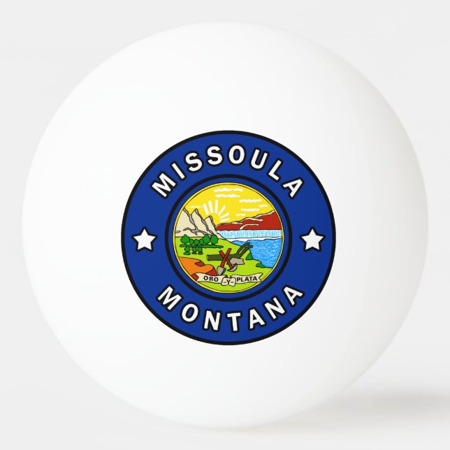 Missoula Montana Tischtennisball (Vorderseite)