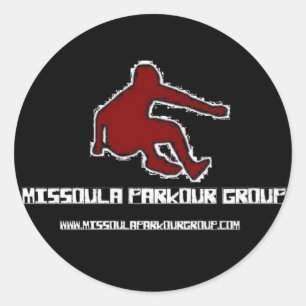 Missoula Parkour Gruppen-Logo Runder Aufkleber