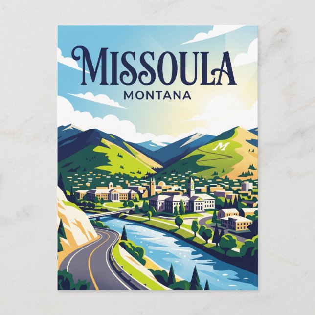 Missoula USA Postkarte (Vorderseite)