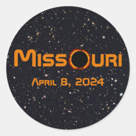 Missouri 2024 Gesamtsolarausstoß Runder Aufkleber