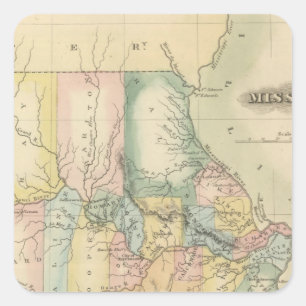 Missouri 5 quadratischer aufkleber