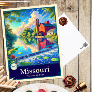 Missouri Anime Style Cel Schattenkarte Postkarte