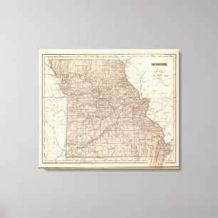 Missouri Atlas Map Leinwanddruck
