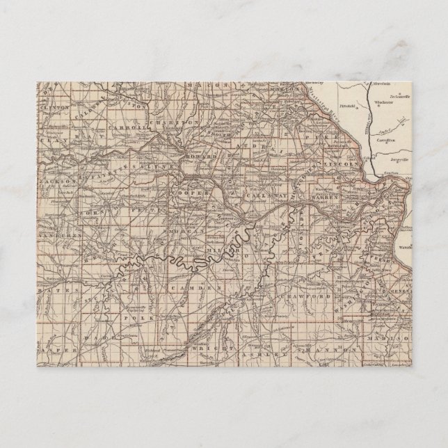 Missouri Atlas Map Postkarte (Vorderseite)