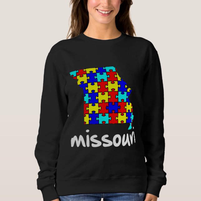 Missouri-Autismus-Bewusstsein Sweatshirt (Vorderseite)
