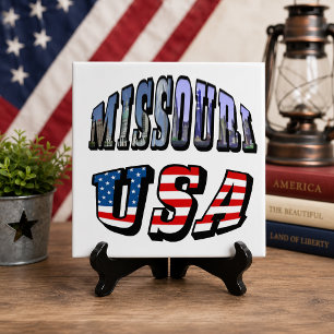 Missouri-Bild und USA-Text Fliese
