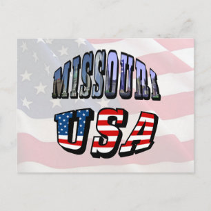Missouri-Bild und USA-Text Postkarte