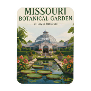Missouri Botanical Garden Glasdome Floral Magnet