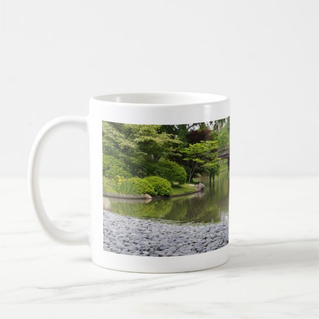 Missouri Botanischer Garten Japanische Trommelbrüc Kaffeetasse (Links)