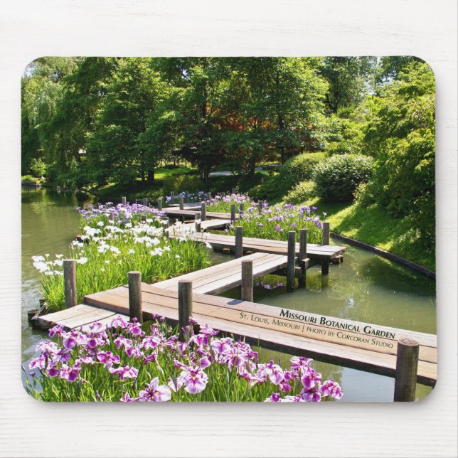 Missouri Botanischer Garten Zig Zag Brücke Mousepad (Vorne)