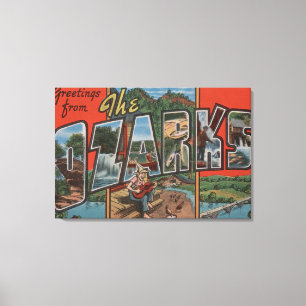 Missouri - der Ozarks - große Buchstabe-Szenen 2 Leinwanddruck