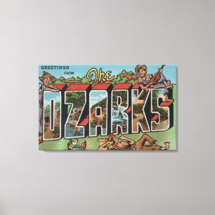 Missouri - der Ozarks - große Buchstabe-Szenen Leinwanddruck