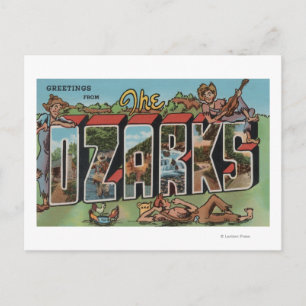 Missouri - Die Ozarks - Großbuchstaben Szenen 2 Postkarte