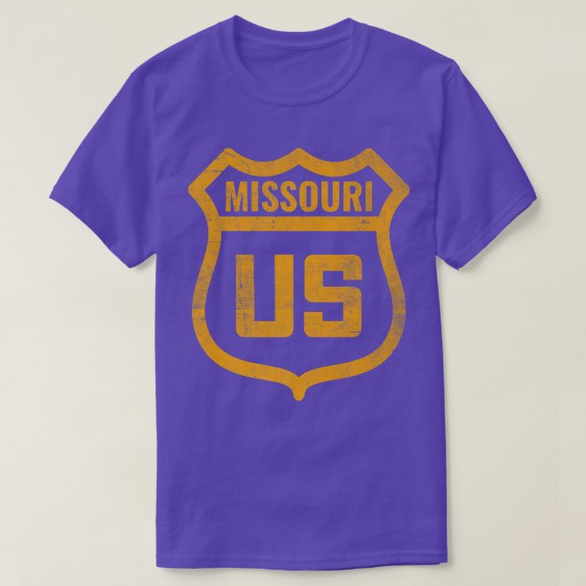 Missouri - die US-Autobahn ist durch das Wetter in T-Shirt (Design vorne)