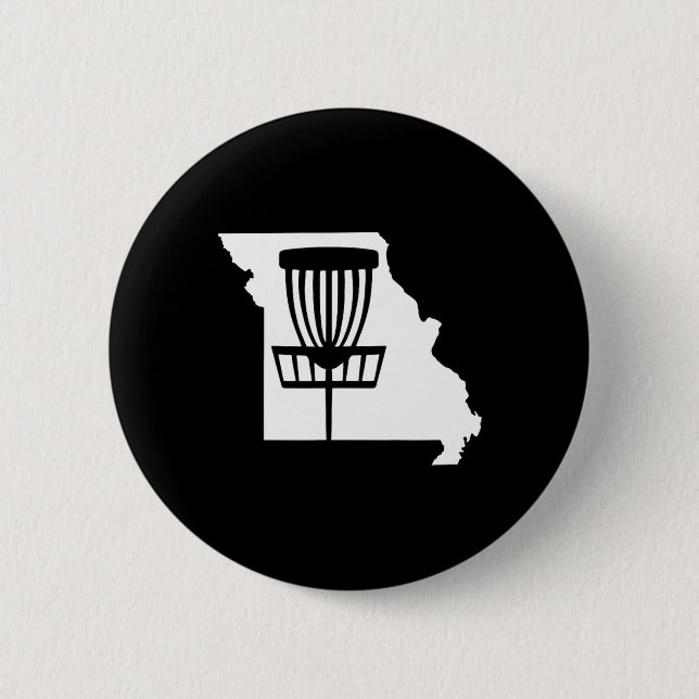 Missouri Disk Golf Staat mit Basket Graphic Button (Vorderseite)