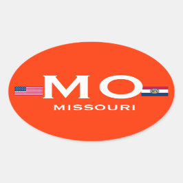 Missouri* Europäischer Oval-Aufkleber Ovaler Aufkleber