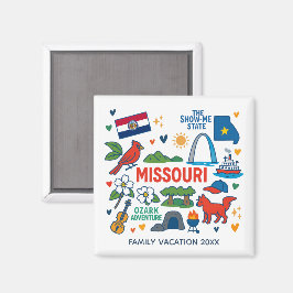 Missouri Family Trip Keepsake Personalized Magnet