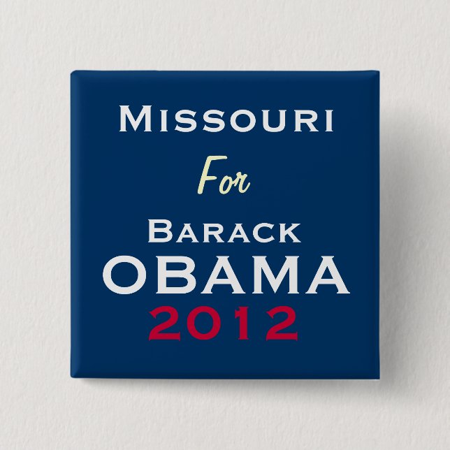 MISSOURI für Kampagnen-Knopf OBAMA 2012 Button (Vorderseite)