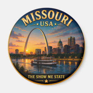 Missouri Gateway Arch Urlaubserinnerungen 🟡 Magnet