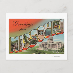 Missouri (Gebäude Hauptstadt) - Großbuchstaben Postkarte
