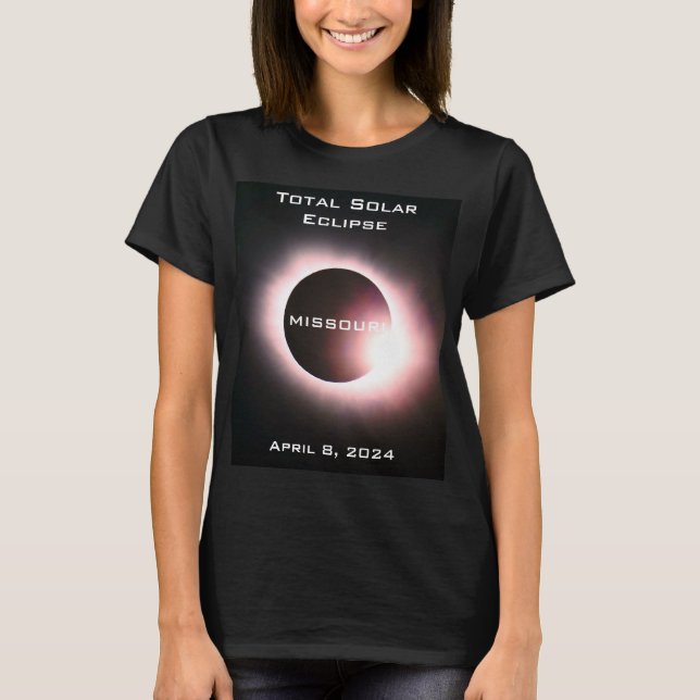 Missouri Gesamte Sonnenfinsternis 8. April 2024 T-Shirt (Vorderseite)