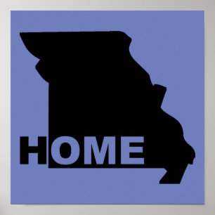 Missouri-Heimat weg vom Staat Plakat Schild