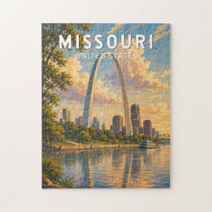 Missouri-Illustration Reise Kunst Vintage Puzzle