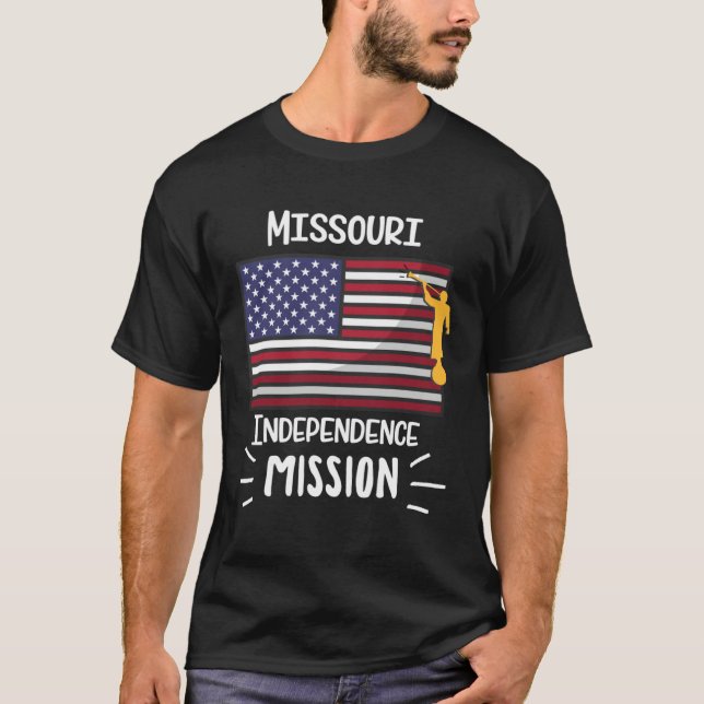 Missouri Independence Mormon LDS Mission Missionar T-Shirt (Vorderseite)
