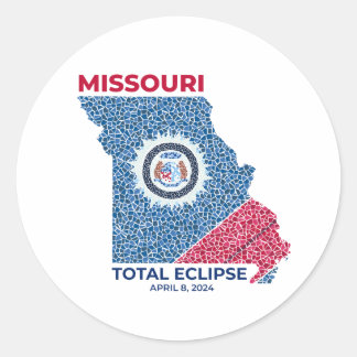 Missouri insgesamt Eclipse Round Sticker