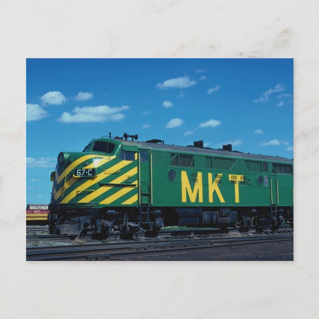 Missouri-Kansas-Texas Railroad EMD F-3a No. 67C, P Postkarte (Vorderseite)
