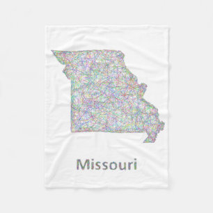 Missouri-Karte Fleecedecke