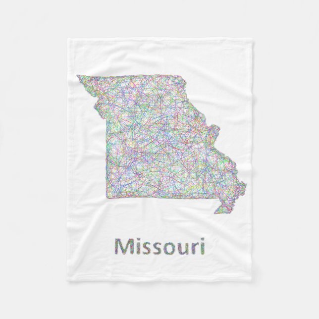 Missouri-Karte Fleecedecke (Vorderseite)