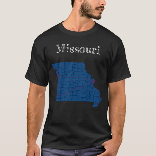 Missouri Landkreise & Interstates T-Shirt (Vorderseite)
