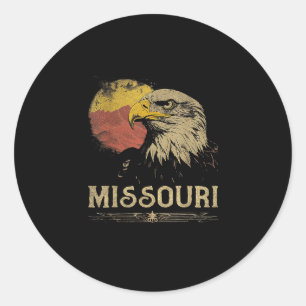 Missouri - Liebe Natur Vintage Wandern 70er 80er Runder Aufkleber