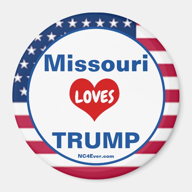Missouri LIEBEN TRUMP Patriotic Kühlschrank Magnet (Vorne)